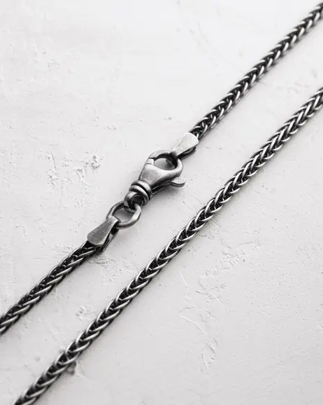 Srebrny łańcuszek - splot SPIGA 9