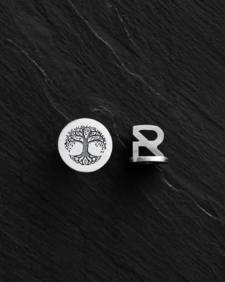 Srebrny kolczyk wkrętka TREE OF LIFE