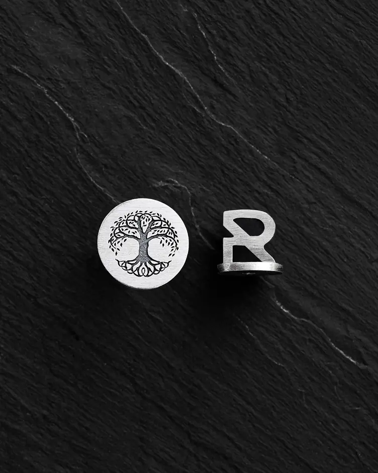 Srebrny kolczyk wkrętka TREE OF LIFE