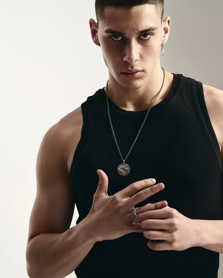 Srebrny pojedynczy kolczyk GRIZZLY BEAR CLAW 8