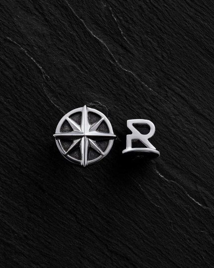 Kolczyk wkrętka COMPASS (białe złoto) - 3493