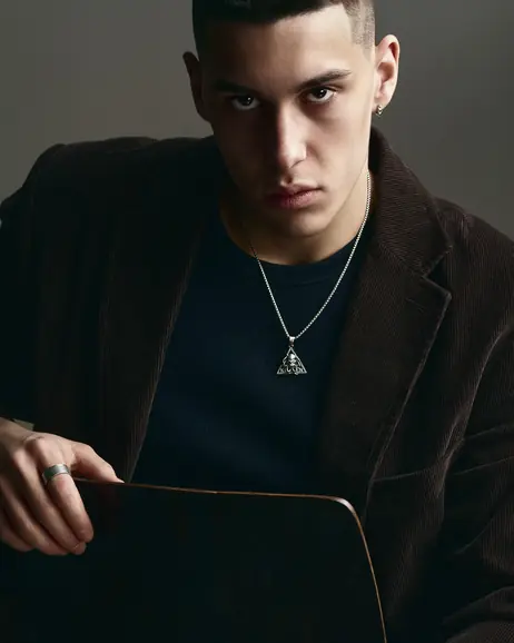 Srebrny kolczyk koło FARE mini 5