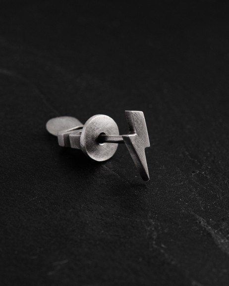 Srebrny mono - kolczyk LIGHTNING 2