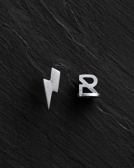 Srebrny mono - kolczyk LIGHTNING