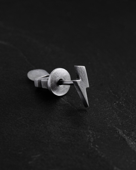 Srebrny mono - kolczyk LIGHTNING 3