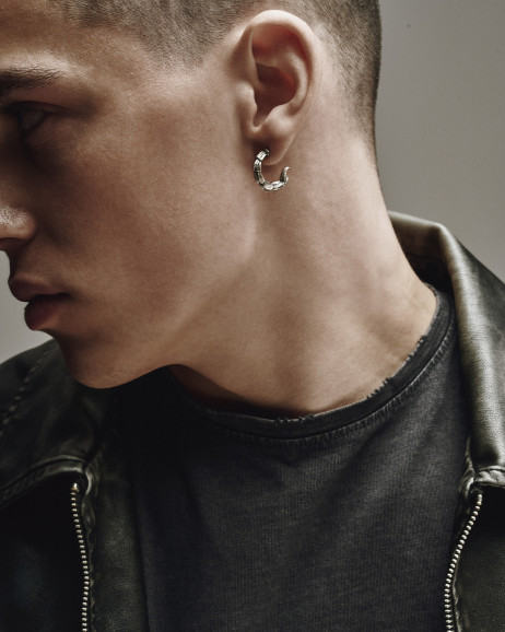 Srebrny mono - kolczyk SCORPIO 2