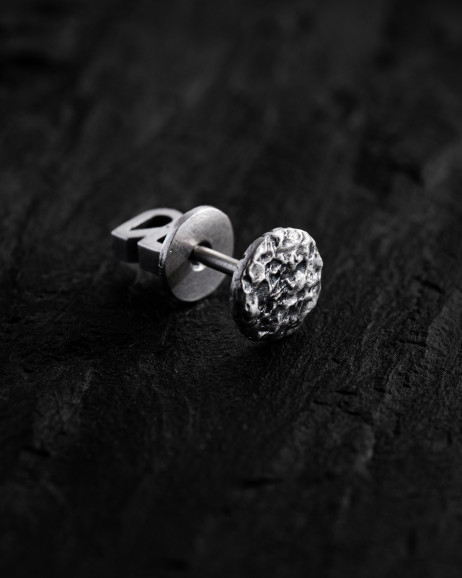 Srebrny mono - kolczyk MOON 2