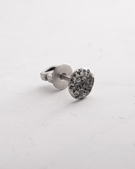 Srebrny mono - kolczyk MOON 4