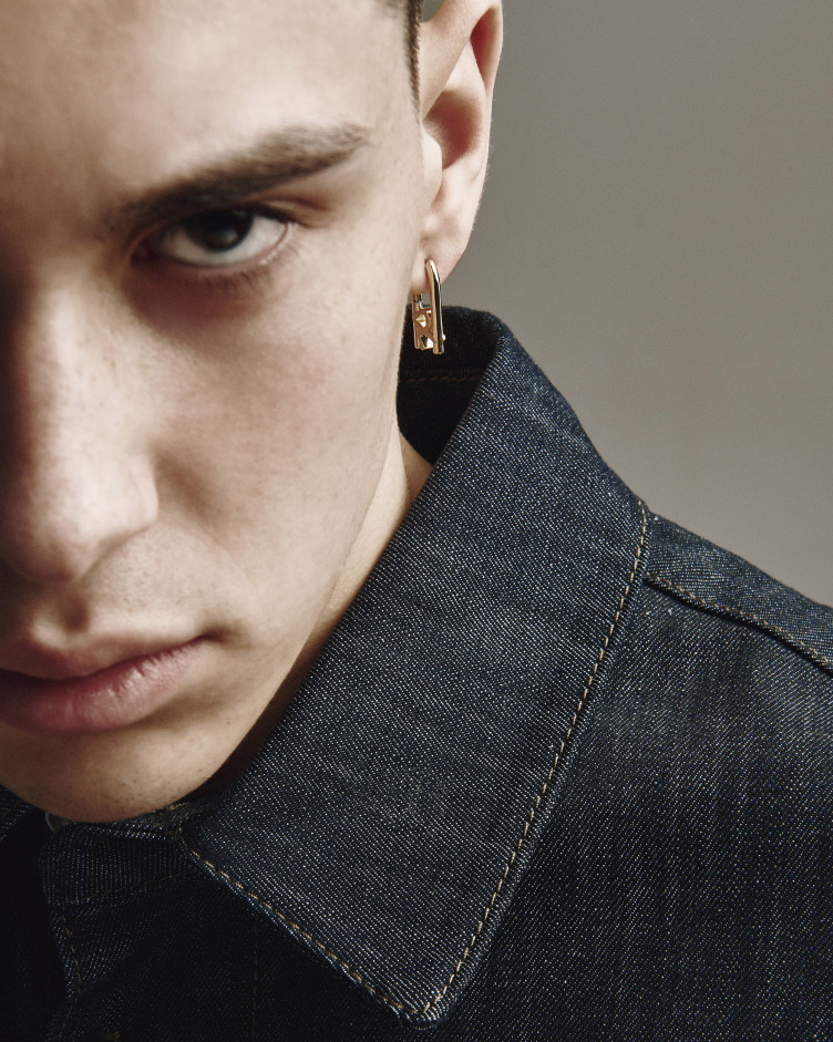 Mono-kolczyk REYTEL (żółte złoto) 4