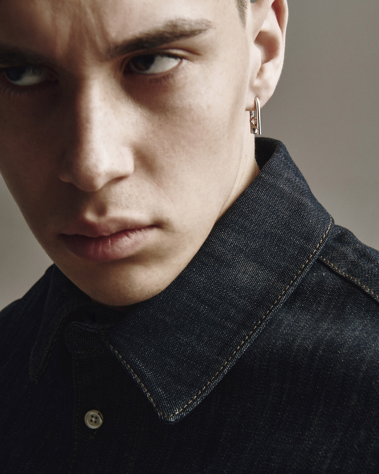 Mono-kolczyk REYTEL (białe złoto) 4