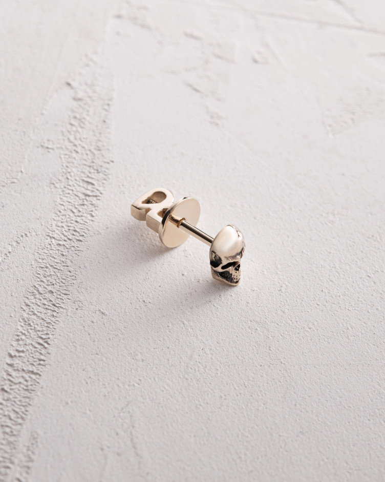 Mono-kolczyk SCHEDEL w żółtym złocie 4