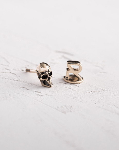 Mono-kolczyk SCHEDEL w żółtym złocie 4