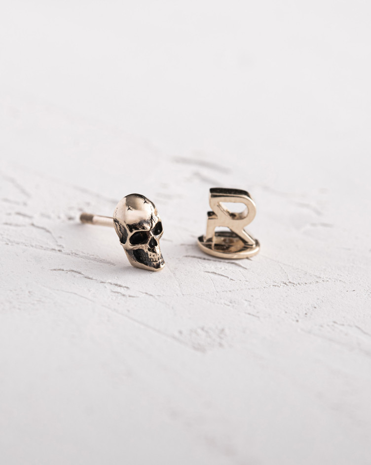 Mono-kolczyk SCHEDEL w żółtym złocie 3