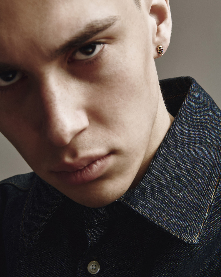 Mono-kolczyk SCHEDEL w żółtym złocie 2