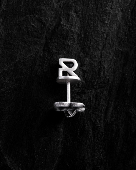 Srebrny mono - kolczyk SERPENS 2