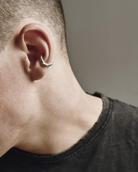 Srebrny kolczyk - kaff SIEGER 4