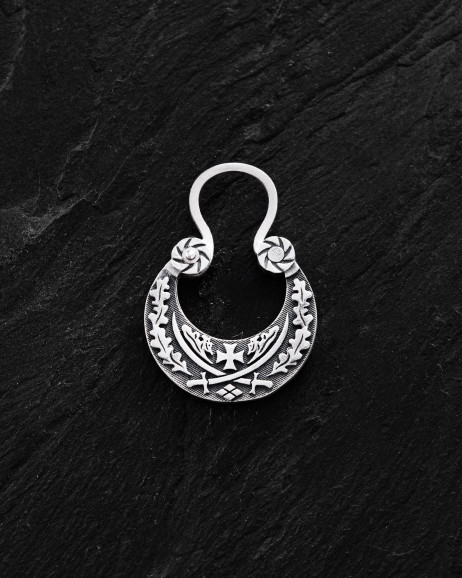 Srebrny mono - kolczyk SZABLE 3