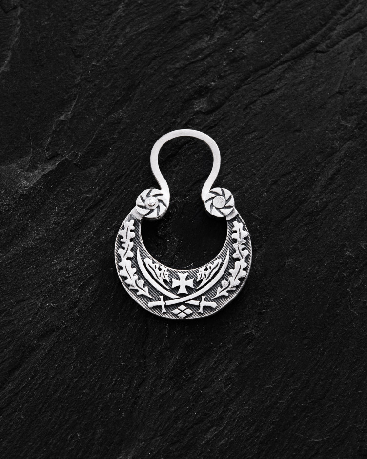 Srebrny mono - kolczyk SZABLE 3