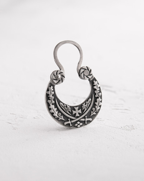 Srebrny mono - kolczyk SZABLE 4