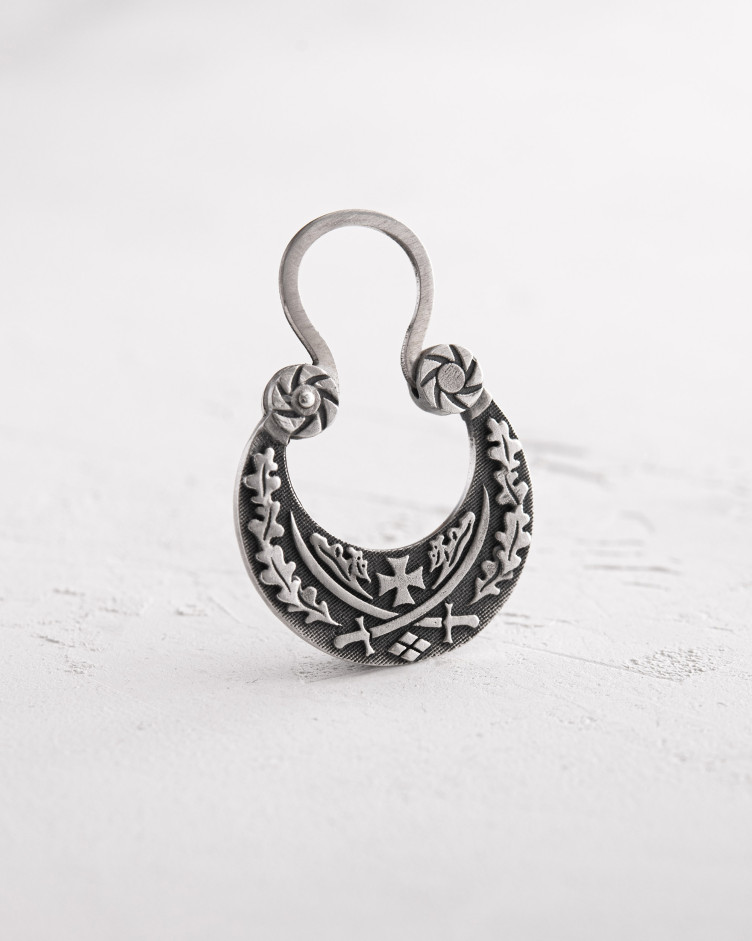 Srebrny mono - kolczyk SZABLE 4