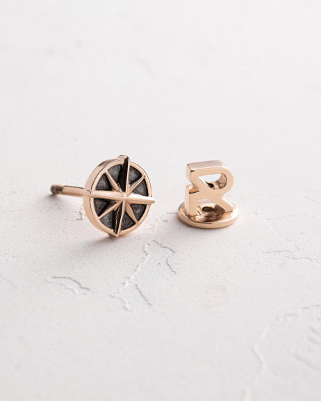 Kolczyk wkrętka COMPASS (żółte złoto) 6