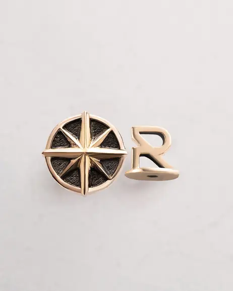 Kolczyk wkrętka COMPASS (żółte złoto) 5