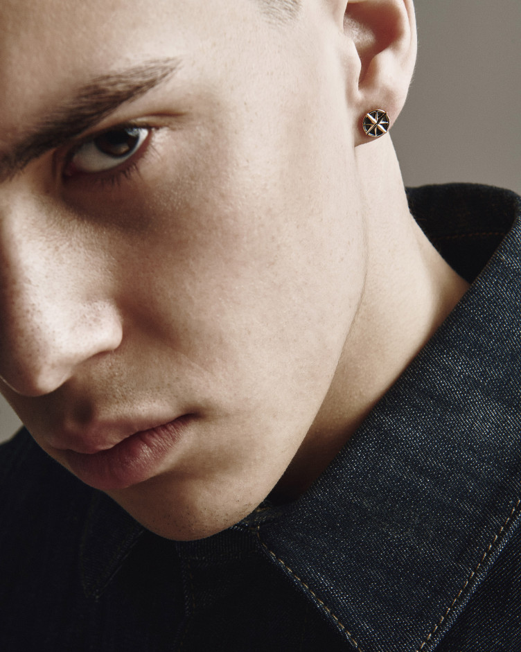 Kolczyk wkrętka COMPASS (żółte złoto) 2