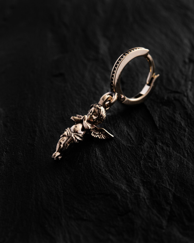 Mono-kolczyk ANGEL OF LIGHT (żółte złoto) 3