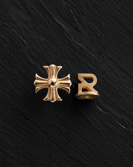 Kolczyk wkrętka CROIX DES TEMPLIERS (żółte złoto) - 3884