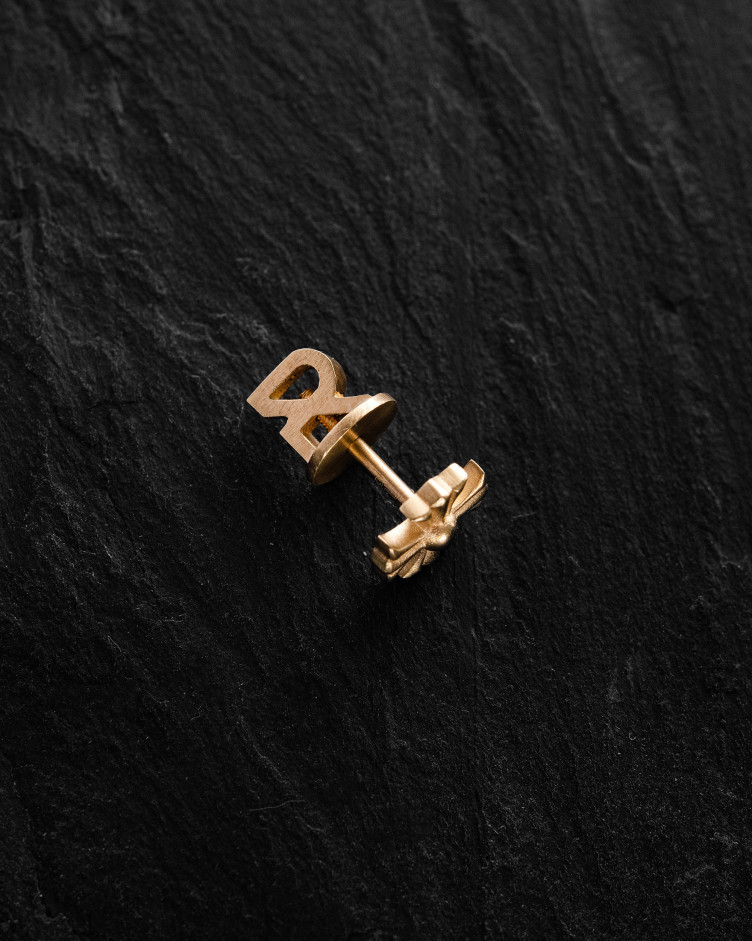 Mono-kolczyk CROIX DES TEMPLIERS (żółte złoto) 2