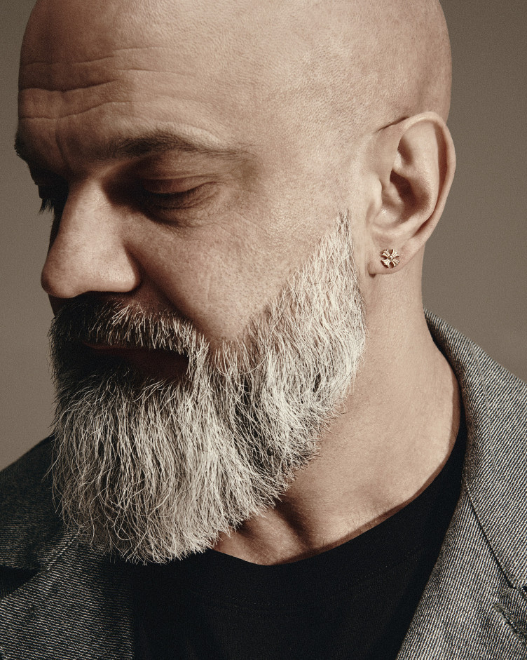 Kolczyk wkrętka CROIX DES TEMPLIERS (żółte złoto) 2