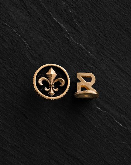 Kolczyk wkrętka FLEUR DE LIS (żółte złoto) - 3887