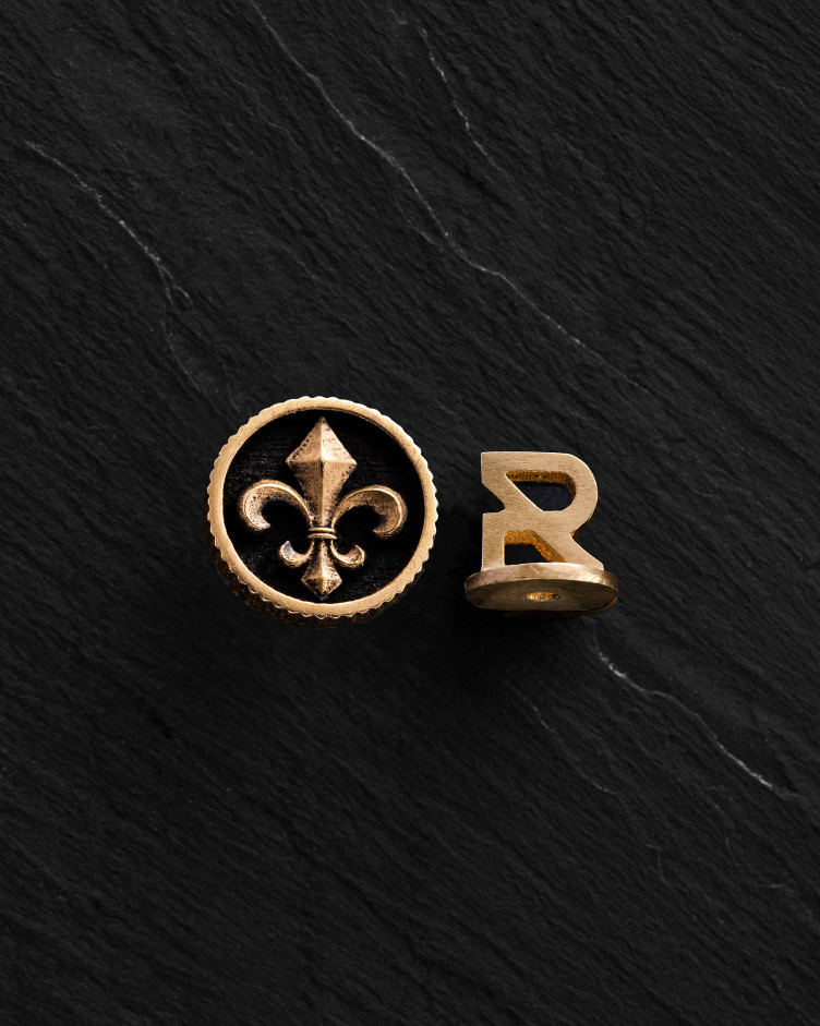 Mono-kolczyk FLEUR DE LIS (żółte złoto)