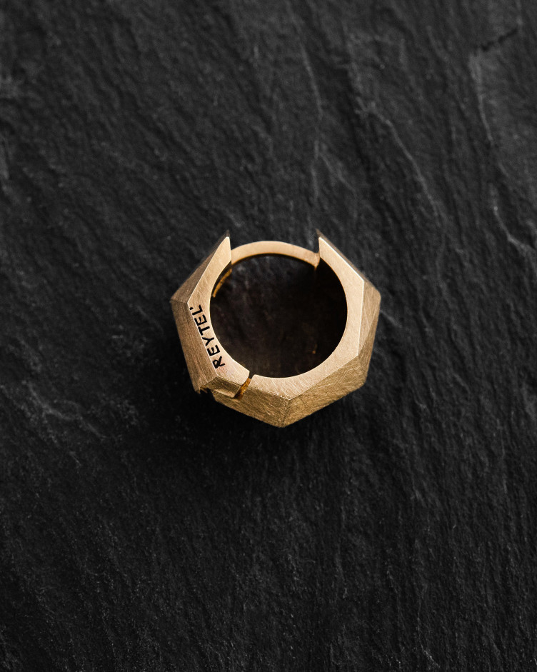 Kolczyk - kółko FACETS (żółte złoto) 4