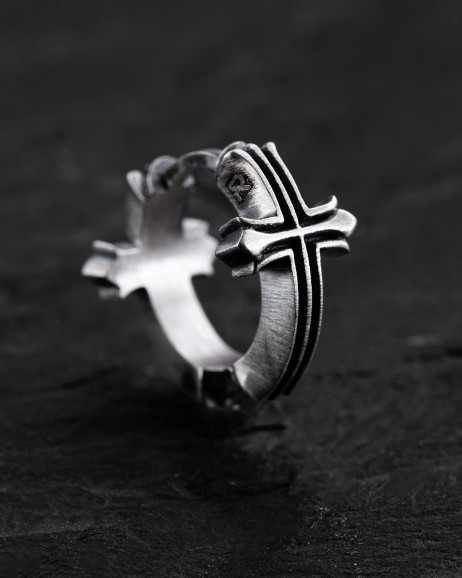 Srebrny kolczyk koło VERITA 3