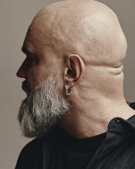 Srebrny pojedynczy kolczyk PRIMAL 2