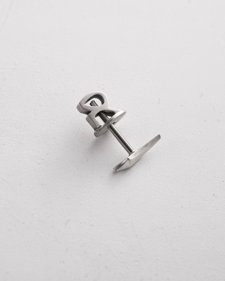 Silver single earring FANG 5