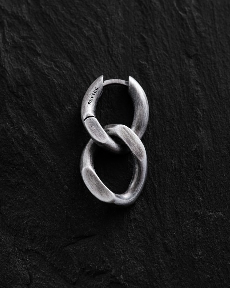 Silver monoearring DUAL