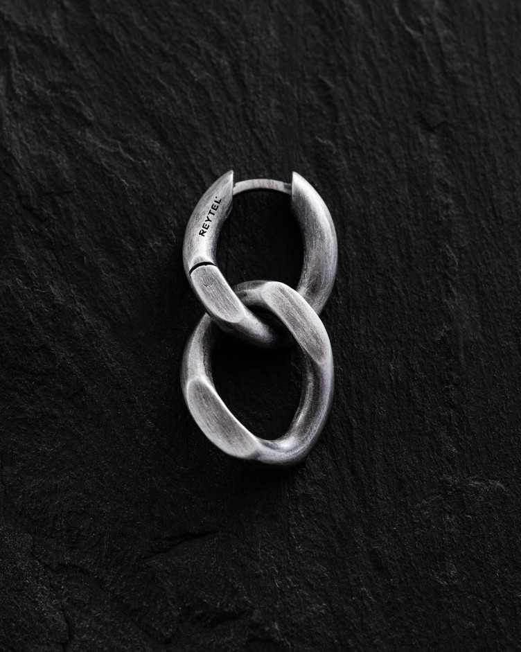 Silver monoearring DUAL