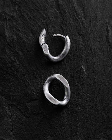 Silver monoearring DUAL 2