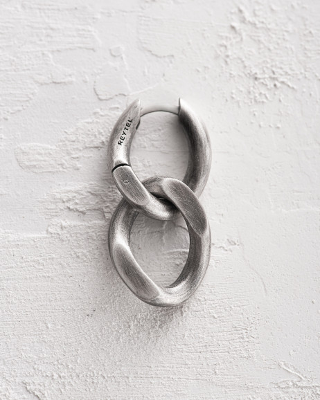Silver monoearring DUAL 3