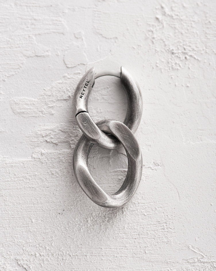Silver monoearring DUAL 3