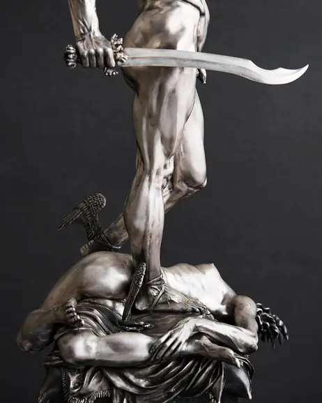 Srebrna figura ręcznie robiona THE TRIUMPH OF PERSEUS 6