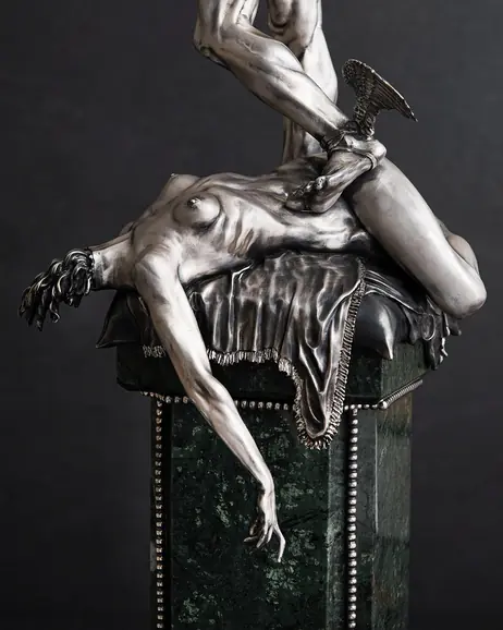 Srebrna figura ręcznie robiona THE TRIUMPH OF PERSEUS 7