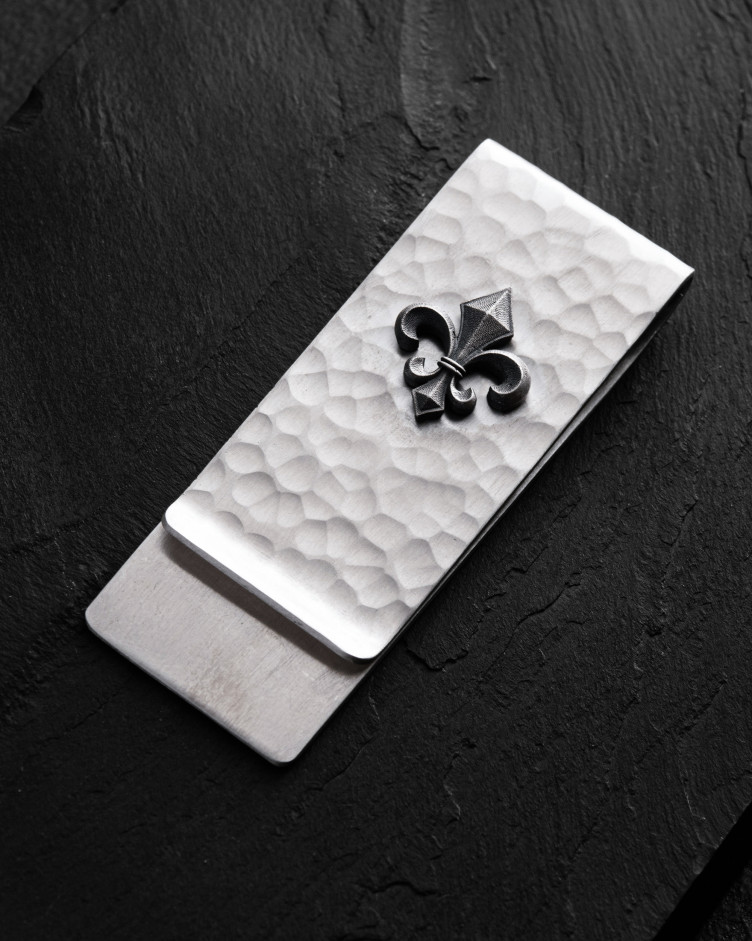 Srebrny klips do pieniędzy FLEUR DE LIS