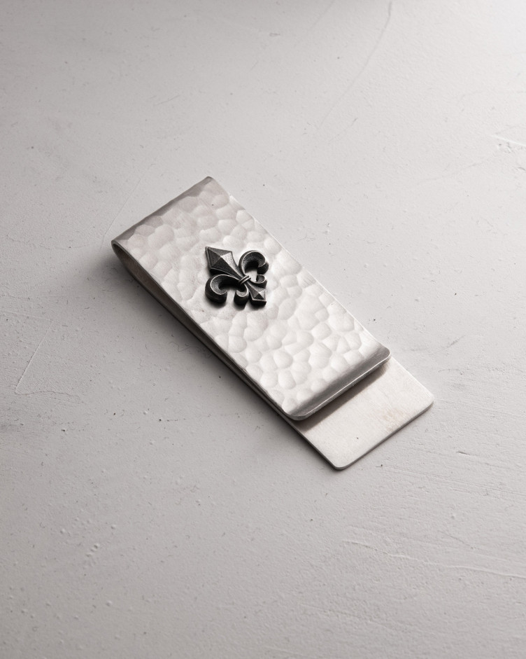 Srebrny klips do pieniędzy FLEUR DE LIS 3
