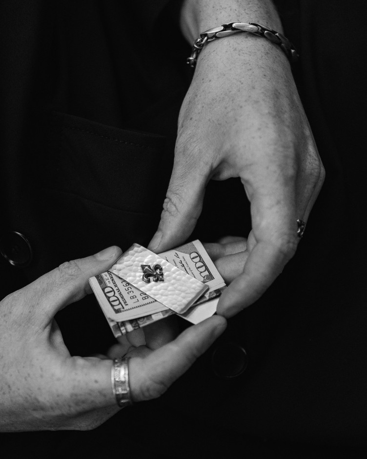 Srebrny klips do pieniędzy FLEUR DE LIS 6