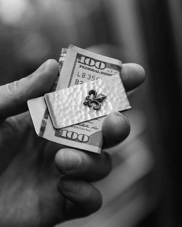 Srebrny klips do pieniędzy FLEUR DE LIS 7