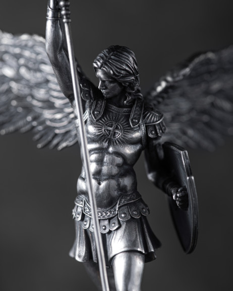 Srebrna figura ręcznie robiona ŚW. MICHAŁA ARCHANIOŁA 3
