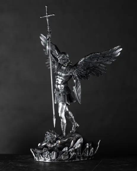 Srebrna figura ręcznie robiona ŚW. MICHAŁA ARCHANIOŁA 2